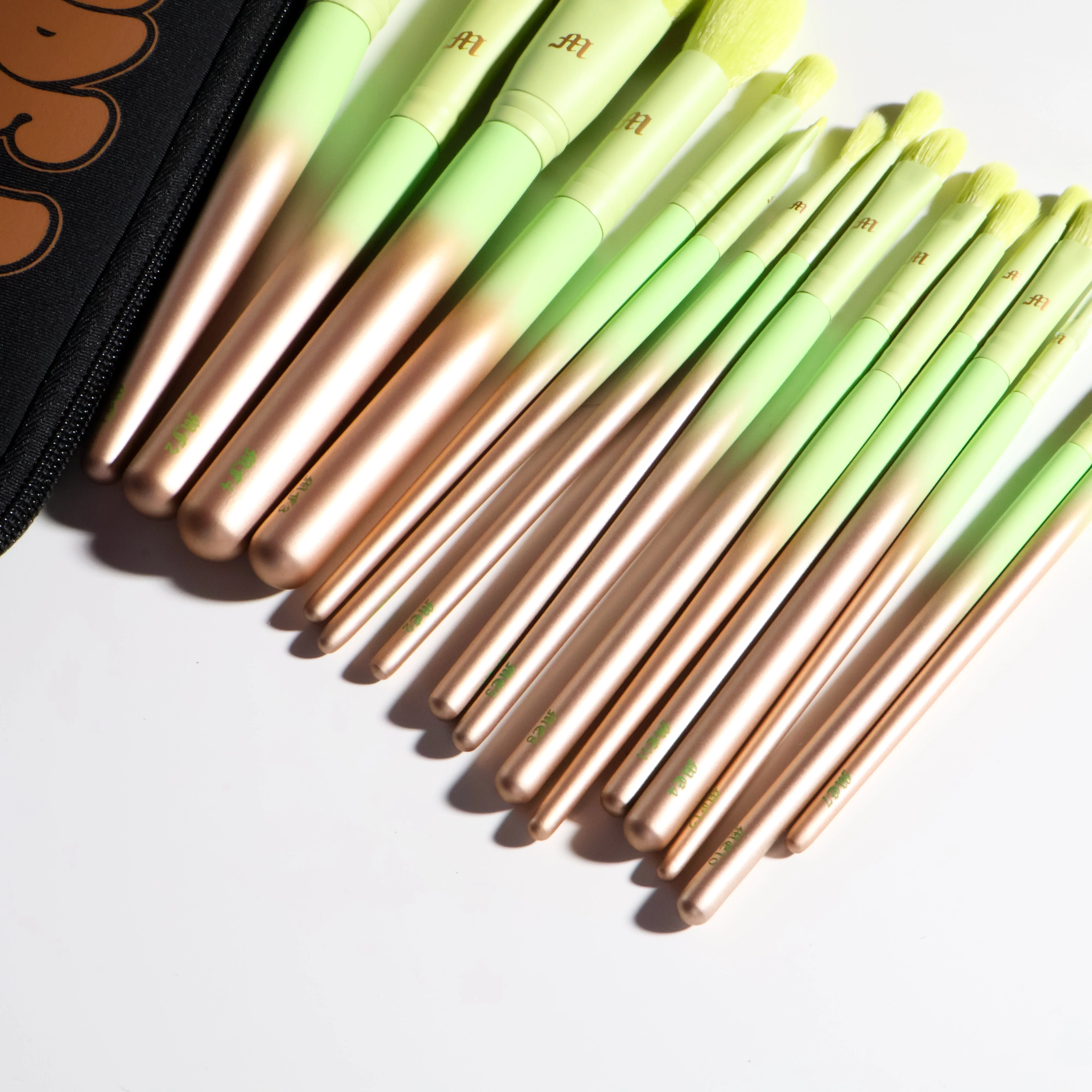 16 Piece Ombre Makeup Brush Set & Brush Pouch - Image 11