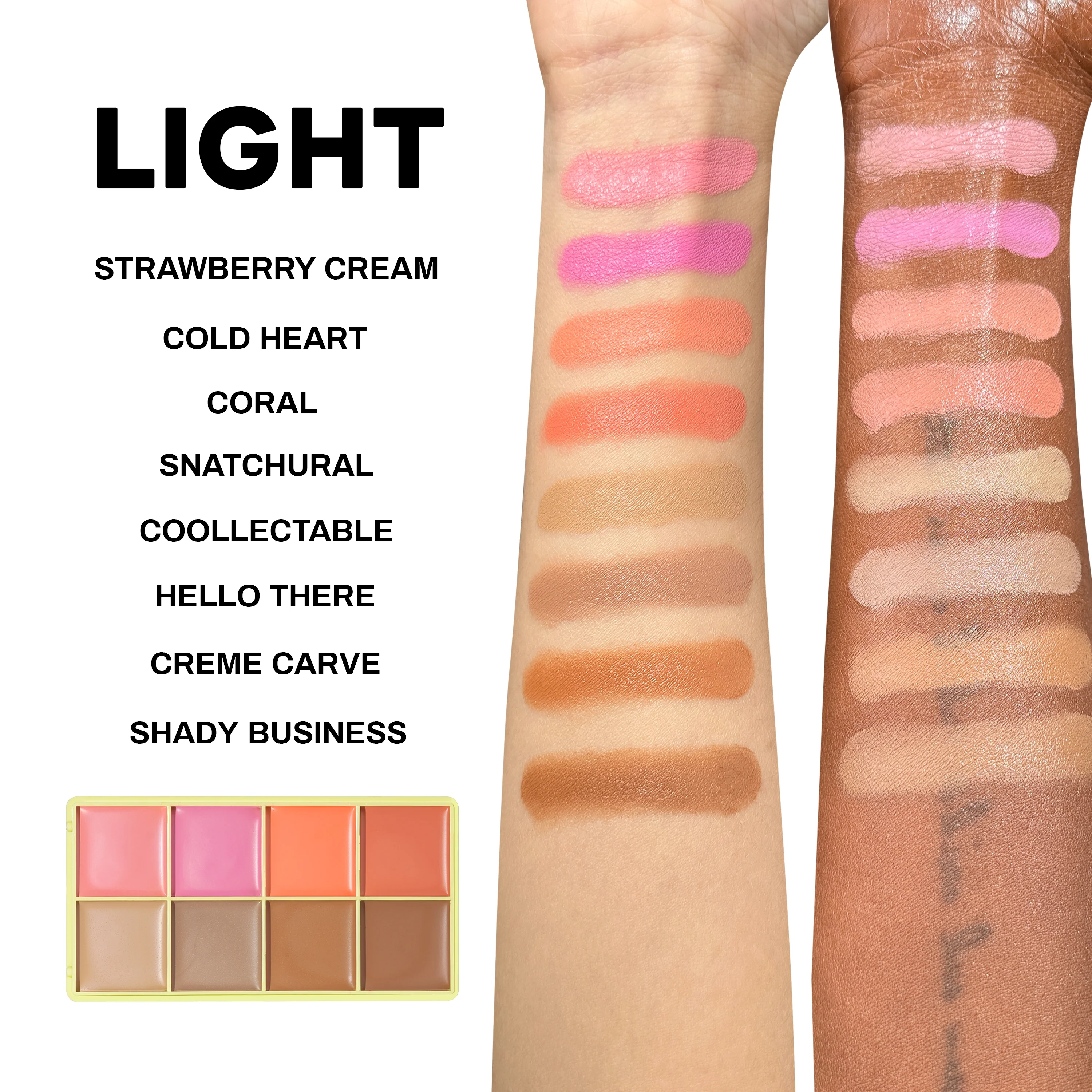 Curve Case Matte - Matte Cream Blusher & Bronzer Palette - Image 5